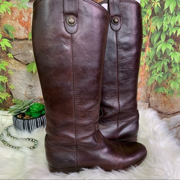 FRYE Cordovan Melissa Leather Button Boots, 7B - Picture 3 of 15